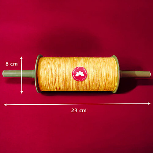 House of Festivals Medium Cotton Thread With Firki - Kite Flying, For Kids, 150 m, 1 pc  