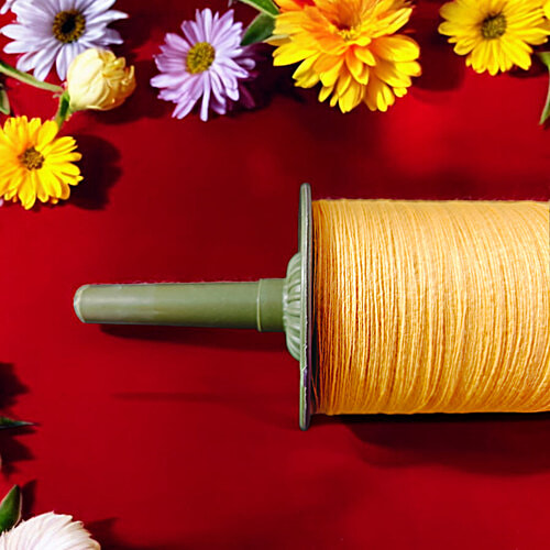 House of Festivals Medium Cotton Thread With Firki - Kite Flying, For Kids, 150 m, 1 pc  