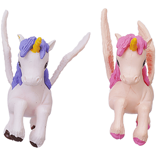 eCraftIndia Miniature Unicorn Horse Statues Showpiece, 2 pcs  Animal Figurines