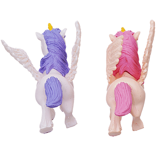 eCraftIndia Miniature Unicorn Horse Statues Showpiece, 2 pcs  Animal Figurines