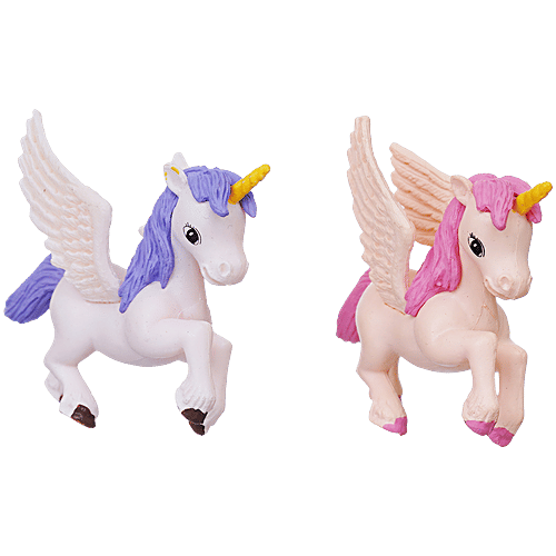 eCraftIndia Miniature Unicorn Horse Statues Showpiece, 2 pcs  Animal Figurines