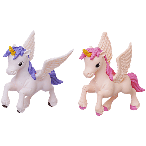 eCraftIndia Miniature Unicorn Horse Statues Showpiece, 2 pcs  Animal Figurines