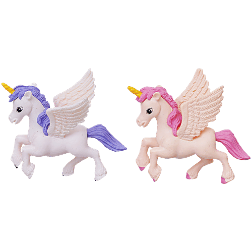 eCraftIndia Miniature Unicorn Horse Statues Showpiece, 2 pcs  Animal Figurines