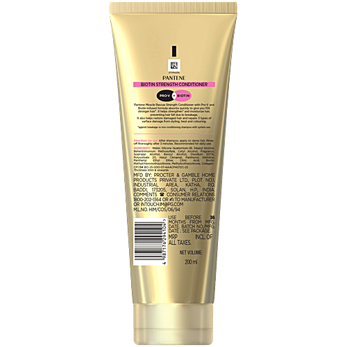 Pantene Miracle Rescue Strength Conditioner - With Biotin & Pro-V, 200 ml