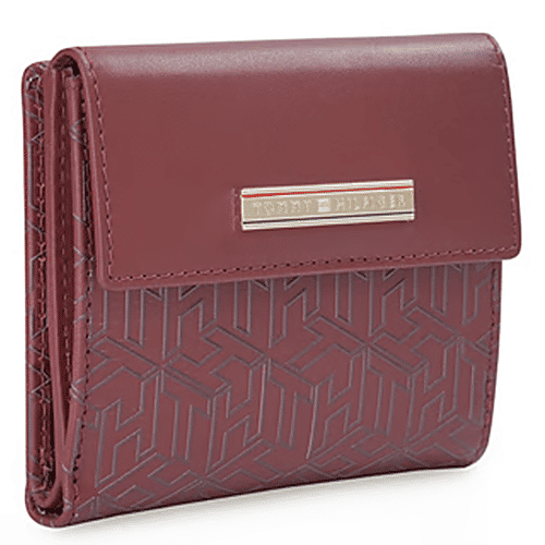 Tommy Hilfiger Burgundy Freyna Leather Zip Around Wallet, 1 pc