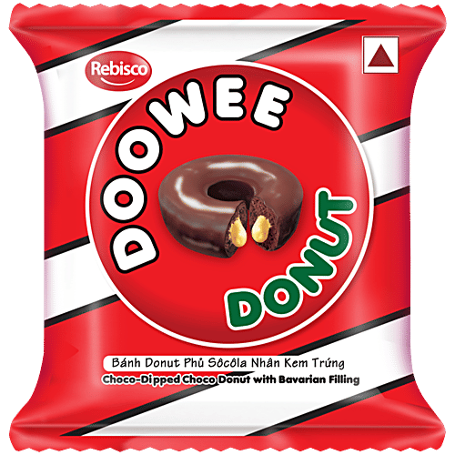 Doowee Choco-Dipped Donut With Bavarian Filling, 28 g  
