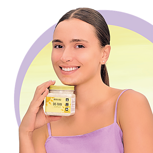 Dr.Rashel De-Tan Scrub For Face & Body - Natural Extract, 380 ml Paraben & Sulphate Free, Dermatologically Tested,