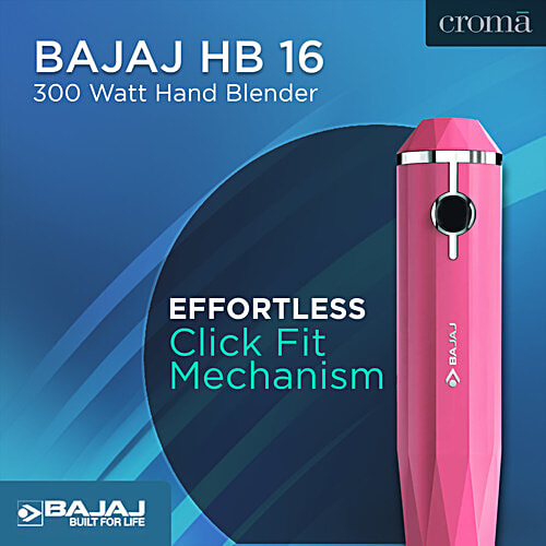 Bajaj Electricals Juvel 300-Watt Hand Blender (Pentaflow Breaker System, Pink), 1 Unit