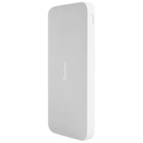 Xiaomi Redmi 10000 mAh 10W Fast Charging Power Bank (1 Micro USB Type B, 1 Type C & 2 Type A Ports, Two Way Fast Charging, White), 1 Unit  
