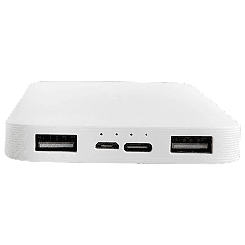 Xiaomi Redmi 10000 mAh 10W Fast Charging Power Bank (1 Micro USB Type B, 1 Type C & 2 Type A Ports, Two Way Fast Charging, White), 1 Unit  