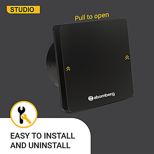 Atomberg Studio 6 Inch 150 mm Exhaust Fan With BLDC Motor (Double Ball Bearings, Black), 1 Unit  