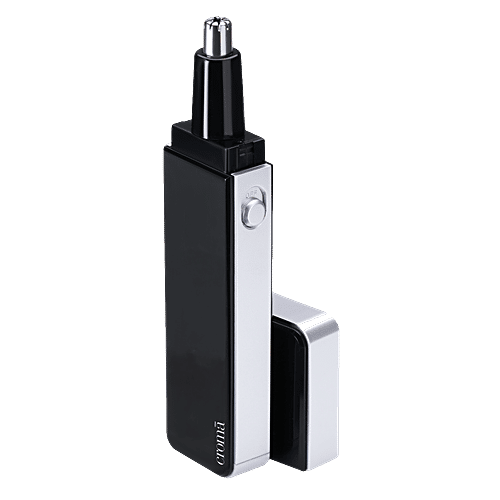 Croma Rechargeable Cordless Dry Trimmer For Nose, Eyebrows & Ears For Men & Women (120 min High Speed Motor, Black), 1 Unit  