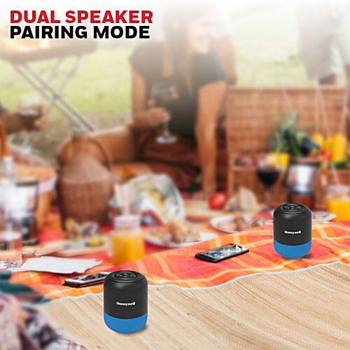 Honeywell Electronics Moxie V200 5W Portable Bluetooth Speaker (IPX4 Water Resistant, 52 mm Drivers, Stereo Channel, Blue), 1 Unit