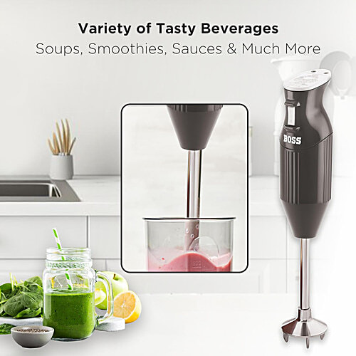 Boss B132 225-Watt 2 Speed Hand Blender (Stainless Steel Blades, Black), 1 Unit