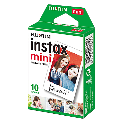 Fujifilm Instax Mini Film Pack Of 10 Film Sheets (Glossy Finish, 16386004, White), 1 Unit  