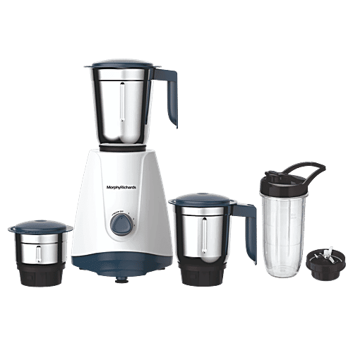 Morphy Richards Morphy Richards Tresta Plus 500 Watt 4 Jars Mixer Grinder (18000 RPM, Hybrid Motor, White & Blue), 1 Unit  