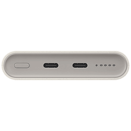 Samsung SAMSUNG 10000 mAh 25W Fast Charging Power Bank (2 Type C Ports, Wireless Charging, Beige), 1 Unit  