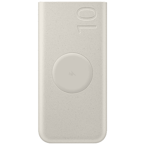 Samsung SAMSUNG 10000 mAh 25W Fast Charging Power Bank (2 Type C Ports, Wireless Charging, Beige), 1 Unit  