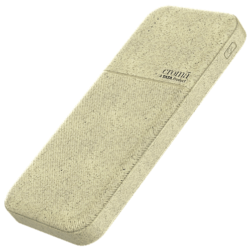 Croma Croma 10000 mAh 22.5W Fast Charging Power Bank (2 Type A & 1 Type C Ports, Recycled Plastic Casing, Short Circuit Protection, Brown), 1 Unit  