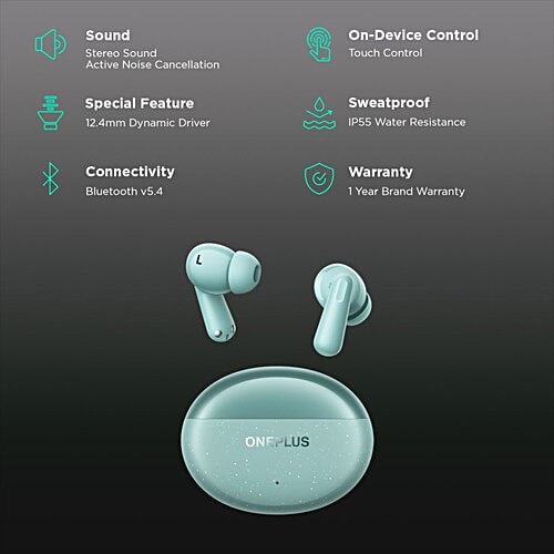 OnePlus OnePlus Nord Buds 3 Pro TWS Earbuds with Active Noise Cancellation (IP55 Water Resistant, Dual Connection, Soft Jade), 1 Unit  