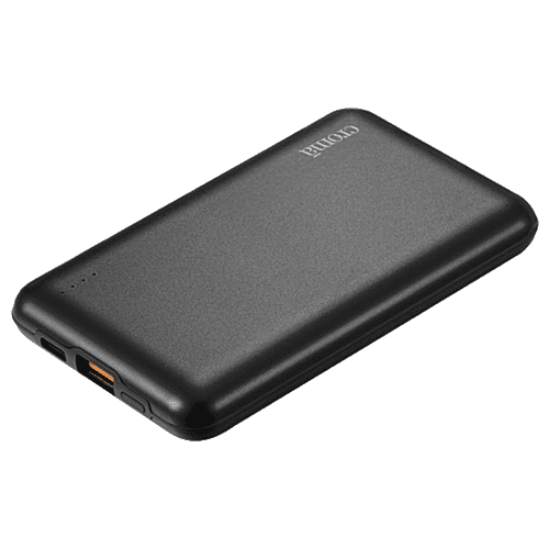 Croma 10000 mAh 22.5W Fast Charging Power Bank (1 Type A & 1 Type C Ports, Black), 1 Unit  