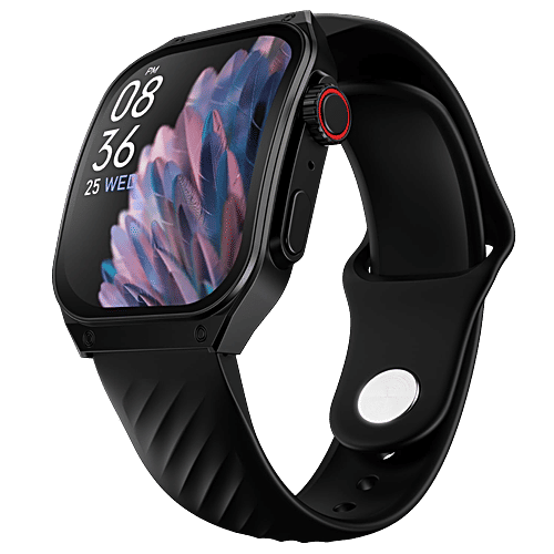 Fire-Boltt India ARC Smartwatch With Bluetooth Calling (49.8 mm AMOLED Display, IP65 Water Resistant, Black Strap), 1 Unit