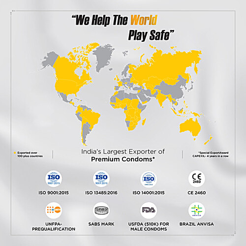 Cupid Dotted Condom, 12 pcs High Lubricant, Electronically Tested, Made From 100% Natural Rubber Latex