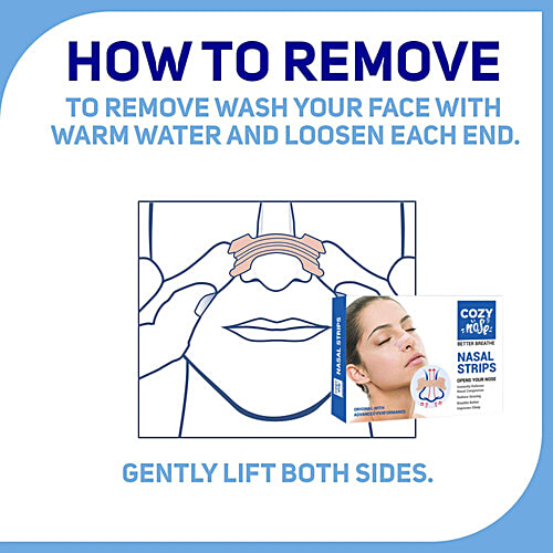 Cozy Nose Better Breathe Nasal Strips, 10 pcs Opens your nose, Instantly Relieves, Nasal Congestion, Reduce Snoring, Breathe Better, Improves Sleep