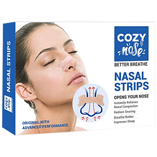Cozy Nose Better Breathe Nasal Strips, 10 pcs Opens your nose, Instantly Relieves, Nasal Congestion, Reduce Snoring, Breathe Better, Improves Sleep