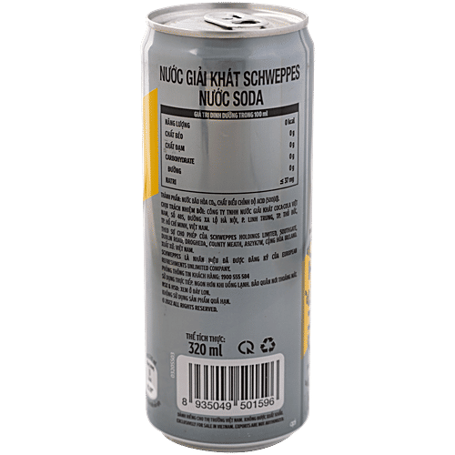 Schweppes Imported Soda Water Drink - Imported, 320 ml  Nuoe Soda