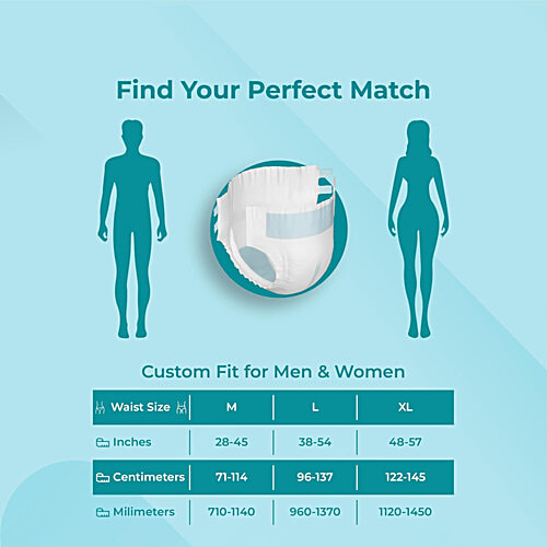 Dignity Premium Adult Diaper Pants - L, Waist Size 86-150 cm, 10 pcs