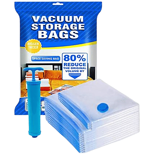 Se7en Vacuum Storage Bags - 3 Sizes & Hand Pump, 5 pcs  