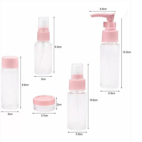 Se7en Plastic Multipurpose Cosmetic Travel Pouch Kit, 7 pcs