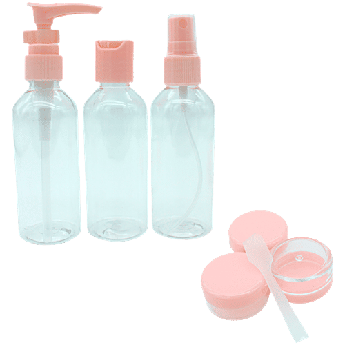 Se7en Plastic Multipurpose Cosmetic Travel Pouch Kit, 7 pcs