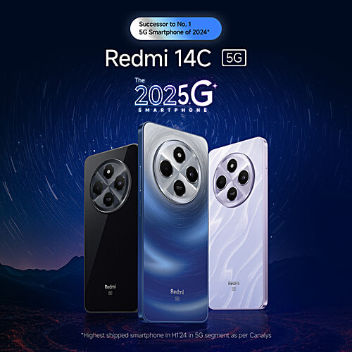 Redmi 14C 5G (6GB RAM, 128GB, Stargaze Black), 1 Unit  