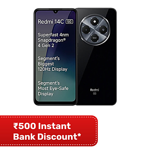 Redmi 14C 5G (6GB RAM, 128GB, Stargaze Black), 1 Unit  