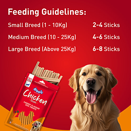 Drools Chicken Sticks Carrot Flavour Dog Treats, 100 g