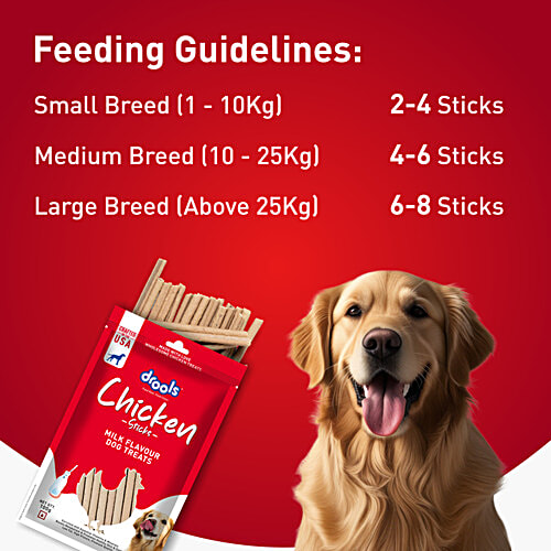 Drools Chicken Sticks Milk Flavour Dog Treats, 100 g  
