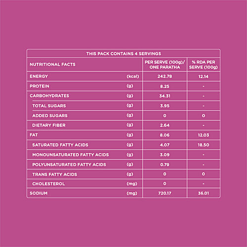 iD Onion Paratha, 400 g (4 N x 100 g) No Preservatives, Premium Ingredients, Authentic Recipe