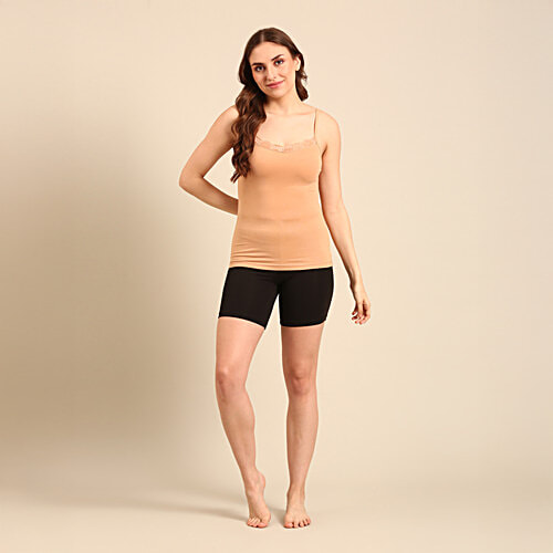 Pepe Jeans Solid Women Camisole - Beige, 1 pc (Size - M)