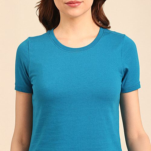 Pepe Jeans Solid T Shirt & Printed Shorts Sleepset - Teal Floral, 2 pcs (Size - S)