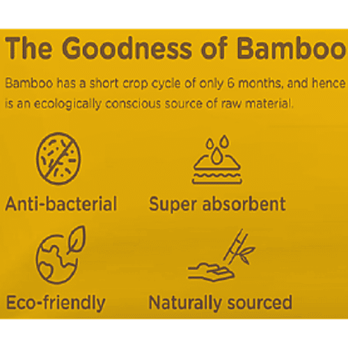 .allter Organic Bamboo Diapers - Medium Size, 5-8 kgs, 28 pcs Ultra Soft, Chemical Free, Natural Bamboo Diapers