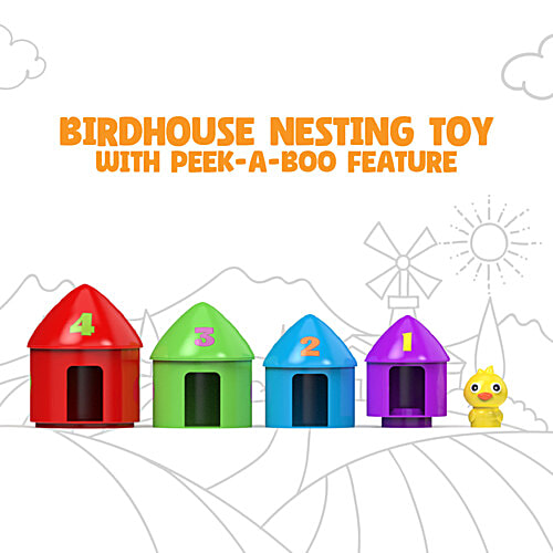 Li'l Wizards Bird House Nesting Toy With Peek-A-Boo Feature - 6+ Months, 1 pc Problem Solving Skills, Creativity, Imagination, Cognitive Development