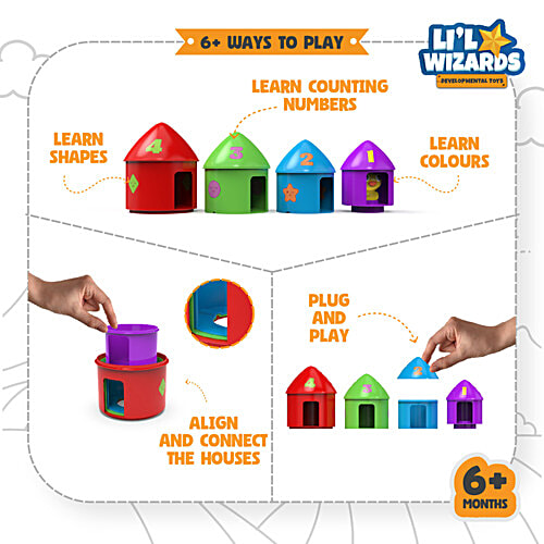 Li'l Wizards Bird House Nesting Toy With Peek-A-Boo Feature - 6+ Months, 1 pc Problem Solving Skills, Creativity, Imagination, Cognitive Development