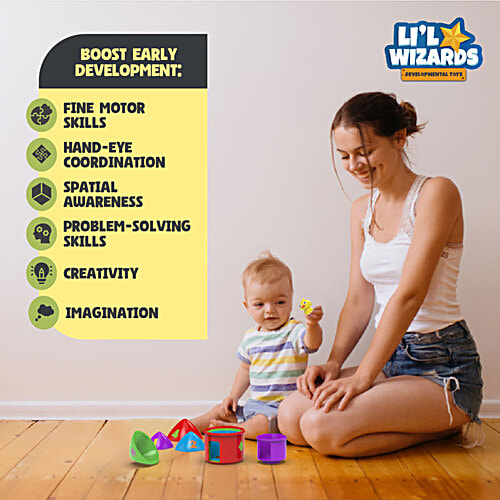 Li'l Wizards Bird House Nesting Toy With Peek-A-Boo Feature - 6+ Months, 1 pc Problem Solving Skills, Creativity, Imagination, Cognitive Development