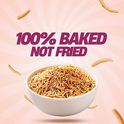 Protein Chef Baked Bikaneri Bhujia, 80 g No Palm Oil, 13 G Protein, Baked & Roasted
