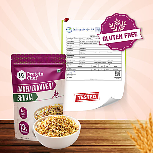 Protein Chef Baked Bikaneri Bhujia, 80 g No Palm Oil, 13 G Protein, Baked & Roasted