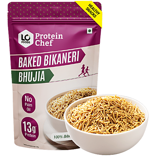 Protein Chef Baked Bikaneri Bhujia, 80 g No Palm Oil, 13 G Protein, Baked & Roasted