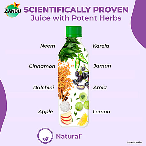 Zandu DiaBTS Care Juice - With Karela & Jamun, 1 L  Helps To Maintain Healthy Blood Glucose Level, Contains Herbs, Helps Improve Glucose Metabolism, Made From Natural Ingredients, Vegetarian