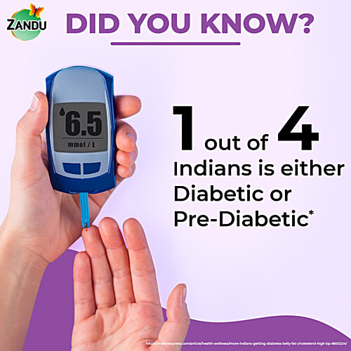 Zandu DiaBTS Care Juice - With Karela & Jamun, 1 L  Helps To Maintain Healthy Blood Glucose Level, Contains Herbs, Helps Improve Glucose Metabolism, Made From Natural Ingredients, Vegetarian